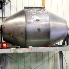 Steel mold used for creating plastic rotationally molded parts